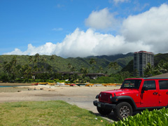 ハワイカイの駐車場